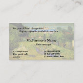 carte de visite d'entreprise de ferme maraîchère (Dos)