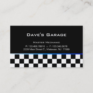Carte de visite d'entreprise de garage automobile