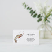Carte de visite d'entreprise de guide de pêche pro (Debout devant)