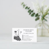 Carte de visite d'entreprise de nettoyage professi (Debout devant)