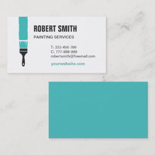 Carte de visite d'entreprise de peinture avec pinc