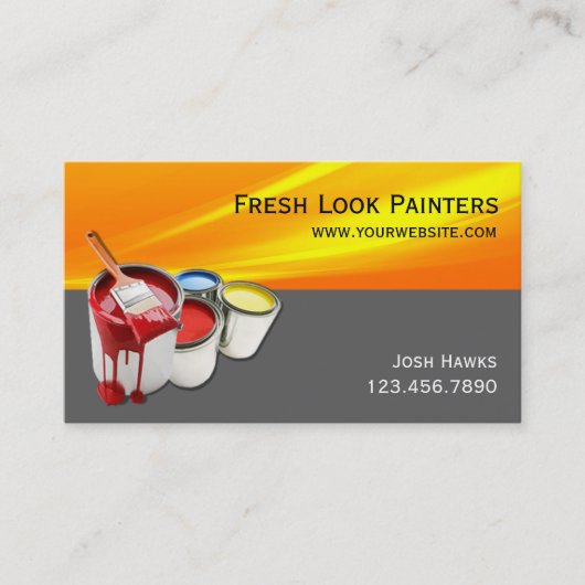 Carte de visite d'entreprise de peinture professio (Devant)