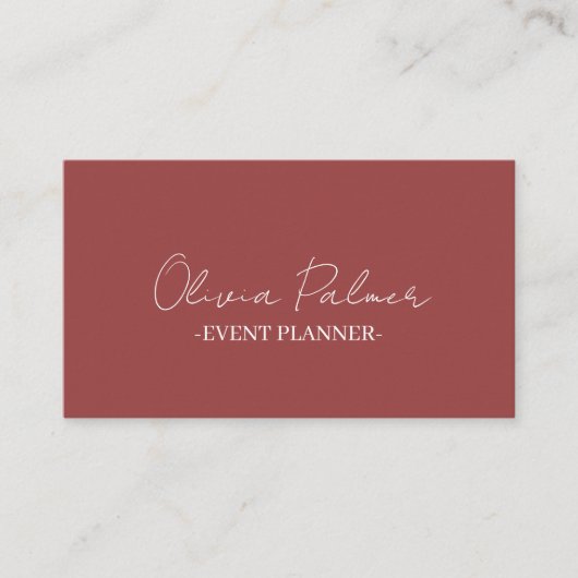 Carte de visite d'entreprise de planification d'év (Devant)