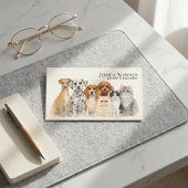 Carte de visite d'entreprise de promeneur de chien