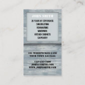 Carte de visite d'entreprise de rénovation de cons (Dos)