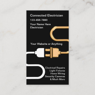 Carte de visite d'entreprise de réparations électr