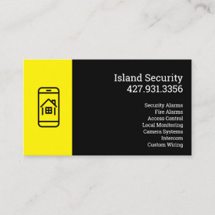 Carte de visite d'entreprise de sécurité