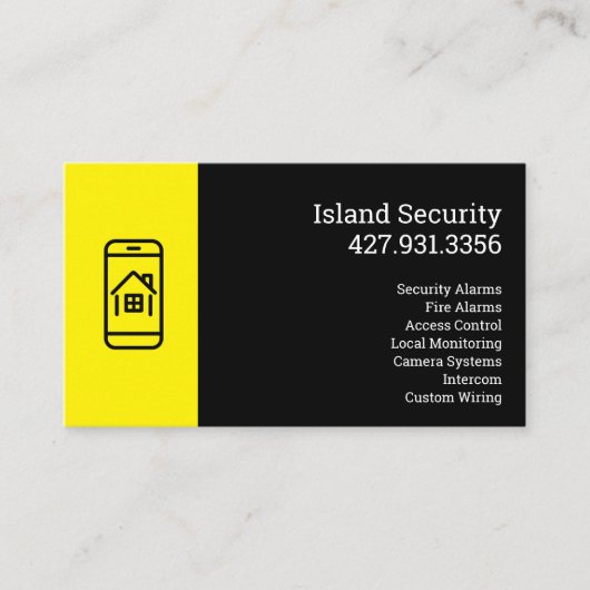 Carte de visite d'entreprise de sécurité (Devant)