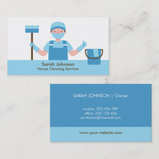 Carte de visite d'entreprise de service de nettoya