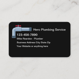Carte de visite d'entreprise de service de plomber