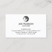 Carte de visite d'entreprise de services de constr (Dos)