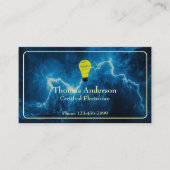 Carte de visite d'entreprise d'électricien (Devant)