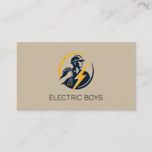 Carte de visite d'entreprise d'électricien