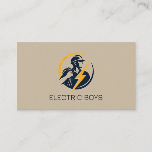 Carte de visite d'entreprise d'électricien (Devant)