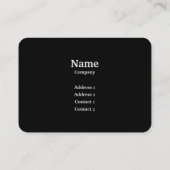 Carte de visite d'entreprise d'hélicoptère (Dos)