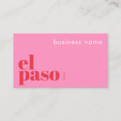 Carte de visite d'entreprise El Paso Texas (Devant)