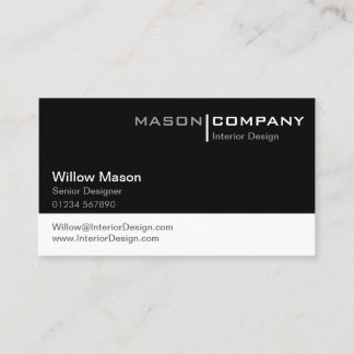 Carte de visite d'entreprise en noir et blanc