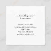 Carte de visite d'entreprise florale minimaliste (Dos)