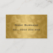 Carte de visite d'entreprise Gold (Dos)