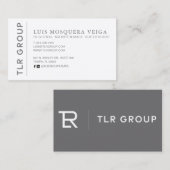 Carte de visite d'entreprise Grey (Devant / Derrière)