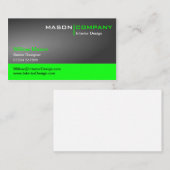 Carte de visite d'entreprise Grey Light et Lime Gr (Devant / Derrière)