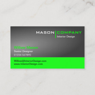 Carte de visite d'entreprise Grey Light et Lime Gr