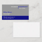 Carte de visite d'entreprise gris et bleu foncé (Devant / Derrière)