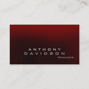 Carte de visite d'entreprise grise rouge tendance