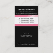 CARTE DE VISITE d'entreprise :: high-tech zing 2P (Dos)