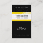 CARTE DE VISITE d'entreprise :: high-tech zing 6P (Dos)