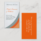 Carte de visite d'entreprise juridique orange de (Devant / Derrière)