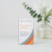 Carte de visite d'entreprise juridique orange de (Debout devant)