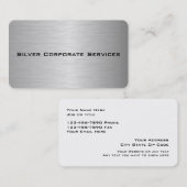 Carte De Visite D'entreprise métallique vide (Devant / Derrière)