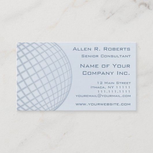 Carte De Visite D'entreprise moderne bleu-clair élégant global (Devant)