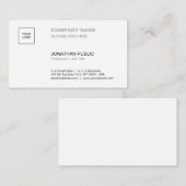 Carte De Visite D'entreprise professionnel simple simple élégant (Devant / Derrière)