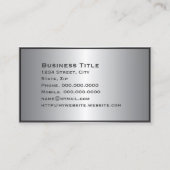 Carte de visite d'entreprise Silver Shine (Dos)