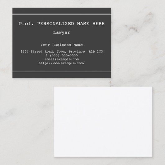 Carte de visite d'entreprise simple (Devant / Derrière)