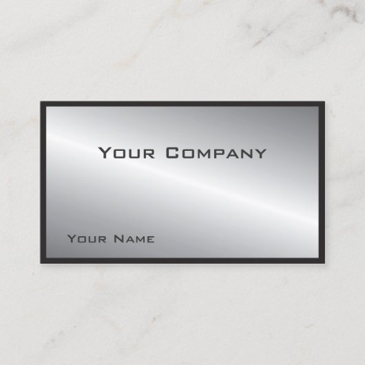 Carte de visite d'entreprise simple en argent (Devant)