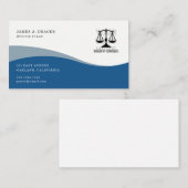 Carte de visite d'entreprise : Vague bleue (Devant / Derrière)