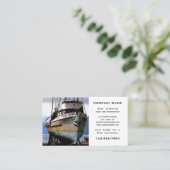 Carte de visite d'entretien de nettoyage de bateau (Debout devant)