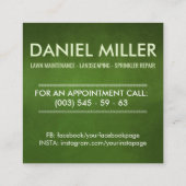 Carte de visite d'entretien de pelouse et d'aménag (Dos)