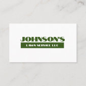 Carte de visite d'entretien de pelouse Zero Turn (Dos)