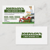 Carte de visite d'entretien de pelouse Zero Turn (Devant / Derrière)