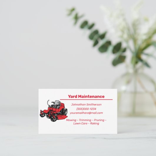 Carte de visite d'entretien du triage (Debout devant)