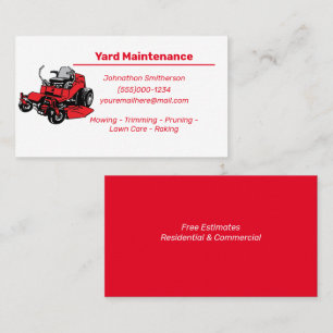 Carte de visite d'entretien du triage