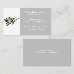 Carte de visite d'entretien du triage paysager