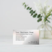 Carte de visite d'entretien et de réparation de mé (Debout devant)