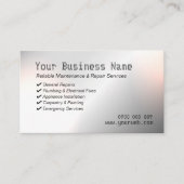 Carte de visite d'entretien et de réparation de mé (Devant)