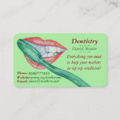 Carte De Visite dents d'hygiéniste de dent de dentiste et image de (Devant)