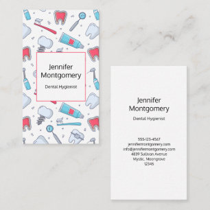 Carte De Visite Dents et outils Motif dentaire